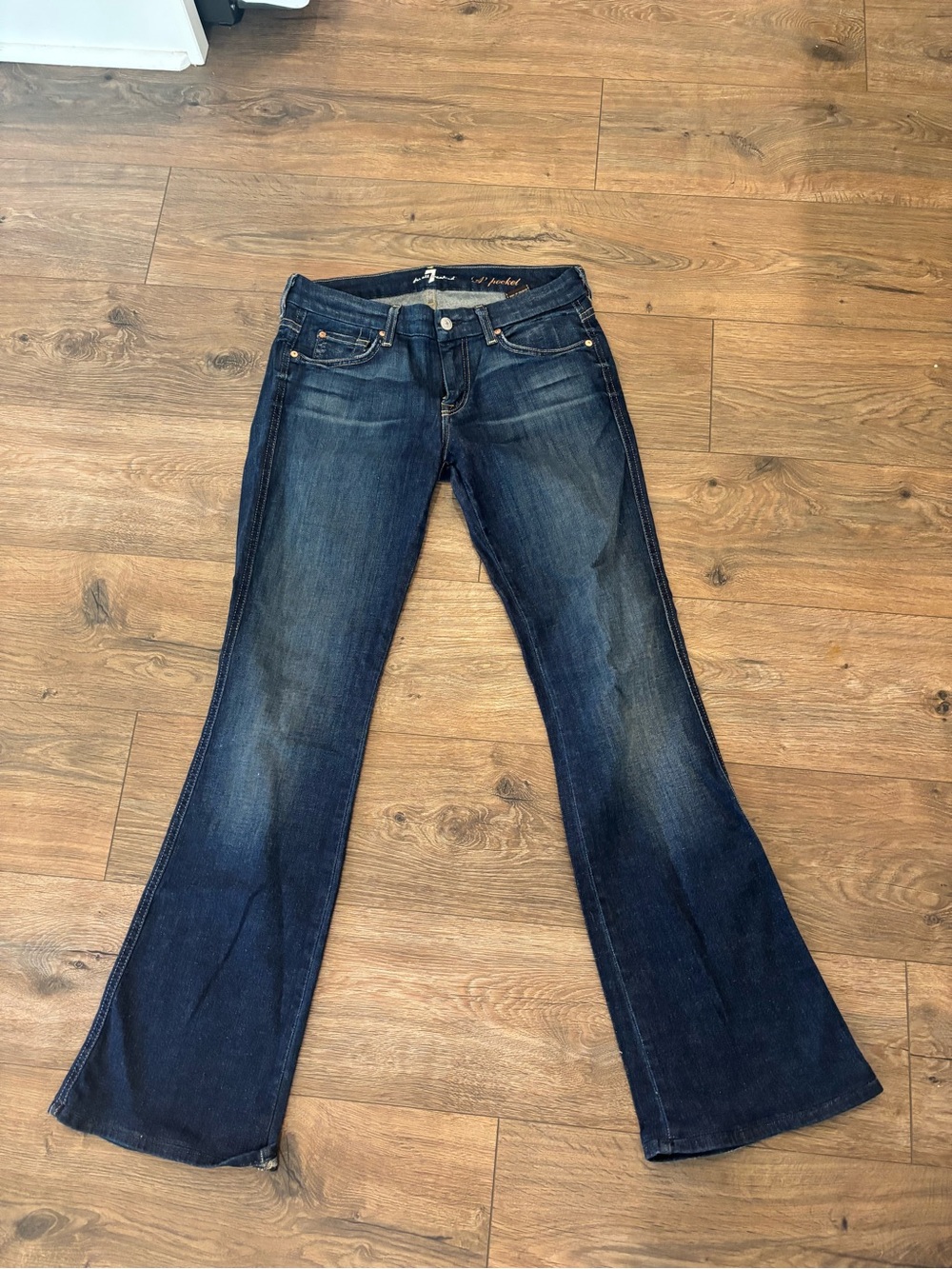 7 For All Mankind Jeans Womens 29 Denim A Pocket Bootcut Stretch